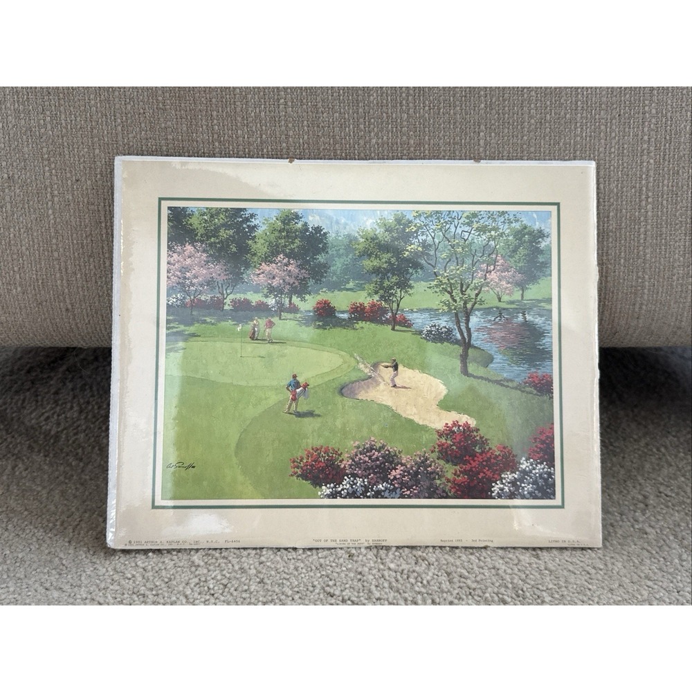 1991 Out Of The Sand Trap Art Print Art Sarnoff, reprint 1995, unframed